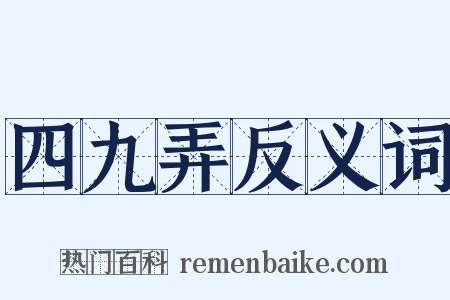 四九弄反义词是什么意思的图片